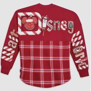 2021 Walt Disney World Christmas Holiday Snacks Red Plaid Spirit Jersey Adult